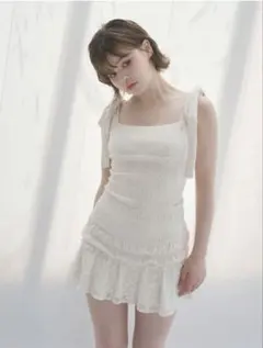 andmary Ameria lace long dress ivory - メルカリ