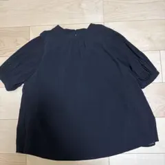 NATURAL BEAUTY BASIC 楊柳プリーツスリーブブラウス　M