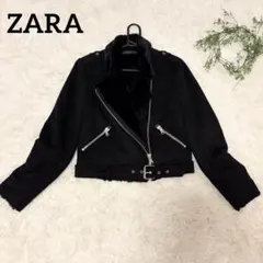 【美品✨】ZARA ダブルライダース ジャケット ムートン ボア ブラック