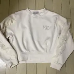 メゾピアノジュニア⭐︎袖チュール フリルトレーナー⭐︎140
