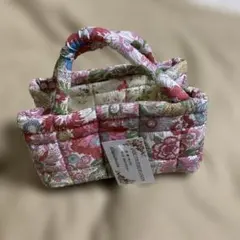 花柄キルティングバスケット(S) ②