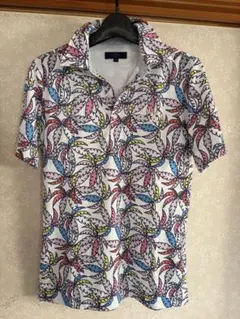 Callaway カラフル葉柄ポロシャツ