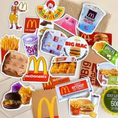 BUNNY海外文具　マクドナルド　ステッカーシール25枚セット