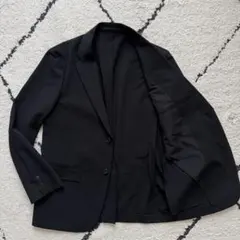 美品　ユニクロ　感動ジャケット　テーラード　ブラック　Mサイズ　455074