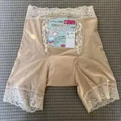 Mサイズ/ベージュ/綿ストレッチ/3分丈/失禁/安心ショーツ/約60ccまで対応