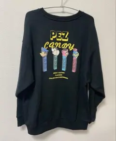PEZ CANDY プリント スウェット ブラック 長袖 Mサイズ