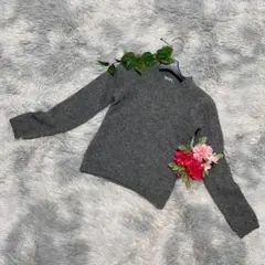 【MHL.】美品 レディース 長袖ニット (F) グレー かわいい 上品