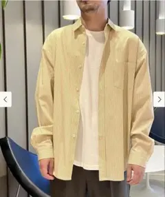 B MING BEAMS 黄色ストライプシャツのサムネイル