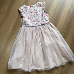 【値下げ】センスオブワンダー　花柄フリル袖ノースリーブワンピース