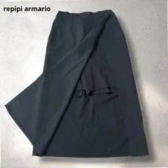 レピピアルマリオ　ロングラップスカパン　スカートパンツ　ブラック　150〜160