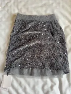 LIP SERVICE スパンコールタイトスカート グレー