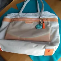 COLE HAAN Zerøgrand トートバッグ ホワイト/オレンジ