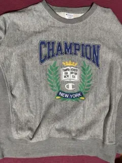 Champion グレー スウェット NEW YORK