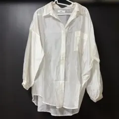 WEGO ホワイト シアーシャツ 長袖
