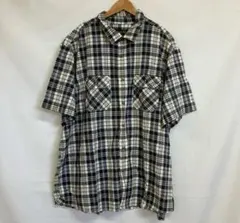 早い者勝ち‼️エディーバウアーアメリカ古着胸ポケットチェック柄半袖シャツxxl