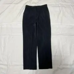 美品 タック ワイドパンツ センタープレス スラックス グレー レーヨン混 通勤