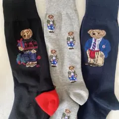 タ*☆様 POLO ポロラルフローレンのメンズ用ソックス、3足セット25-27c