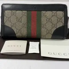 美品‼️ グッチ　GUCCI 財布　長財布　シェリーライン　ラウンドファスナーのサムネイル
