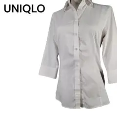 ＜人気＞UNIQLO 白シャツ Mサイズ 五分袖 白シャツ Mサイズ 五分袖抜群