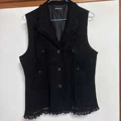 INSPIRATION ノースリーブ ベスト ブラックのサムネイル