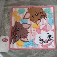 ディズニー　マリー　シェニール織　ハンカチ　タオル