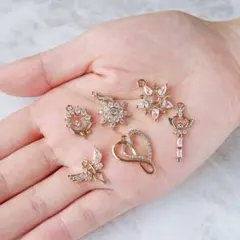 【2個】14KGF チャーム アクセサリーパーツ ハンドメイド 天使 月 ハート