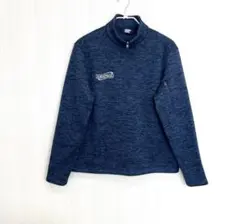 Lands' End ネイビー ハーフジップ トレーナー Lのサムネイル