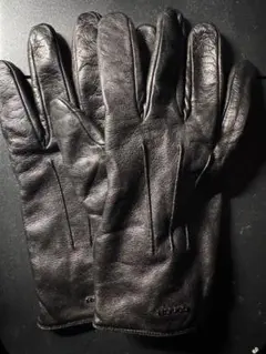 COACH 黒 レザー手袋　羊革　L 25cm