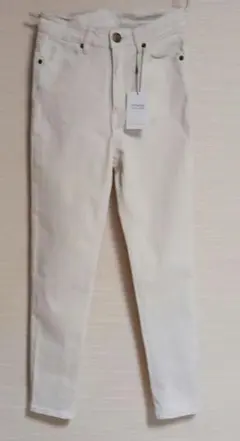 ハイウエスト ホワイト スキニーデニム gm319