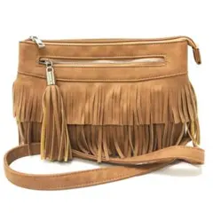 美品 フリンジバッグ 斜め掛け 2WAY ショルダー バッグ 中古