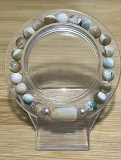 41.商品入れ替え値下げ中‼️夜光貝とオパールのブレスレット