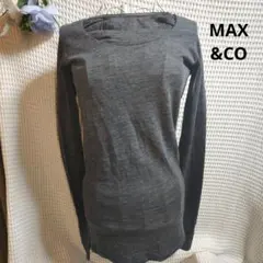 【オシャレ☆タグ付き☆かわいい☆MAX&CO】グレー　ニットカットソーのサムネイル