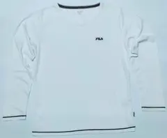 【月,火 発送のみ】FILA　長袖　レディース　L　丸首カットソー　白