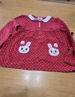 ミキハウス うさこ ドット柄長袖カットソー