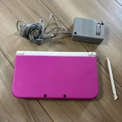 【動作確認済】3DS LL ピンク×ホワイト タッチペン、充電器