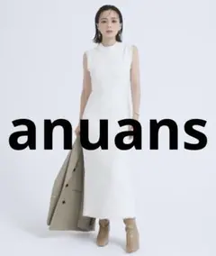 ánuans ノースリーブ ニットワンピース ECRU - メルカリ