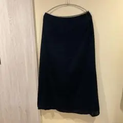 パラスパレス藍染め風 ロングスカート 膝下丈のサムネイル