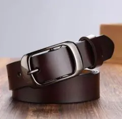 超人気　レディース　ベルト　本革調　レザー　ブラウン　こげ茶