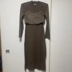 GU 2ピースビスチェセットワンピース