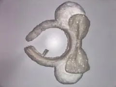 ミ二ー型カチューシャ スパンコール付きリボン