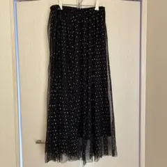 earth music & ecology ドット柄フレアスカート サイズF