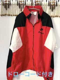 90,s 銀タグ　ヴィンテージNike ナイロンジャケット M 赤/白/黒