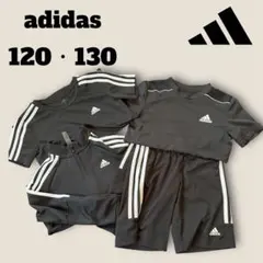 adidas 120 130 Tシャツ 半ズボン 下ジャージ4点セット サッカー