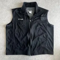 00s Columbia XCO フリースベスト 黒 裏起毛 2XL アウトドア