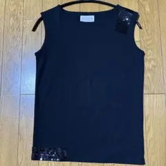 い*こ様 TSUMORI CHISATO スパンコール装飾 タンクトップ ブラッのサムネイル