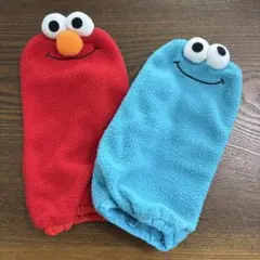 エルモ・クッキーモンスター フリース手袋