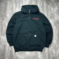 カーハート ロゴタグ刺繍企業ロゴ ハーフジップスウェットパーカー XL 5978