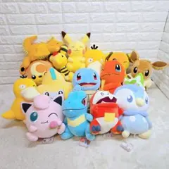 【T】　ポケモン　ぬいぐるみ　16個　タグ付き　まとめ売り　大量　もふぐっと T】 ポケモン ぬいぐるみ 16個 タグ付き まとめ売り 大量 もふぐっと