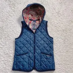 美品　ラベンハム×リバティ　キルティングベスト　デンハム　花柄　38