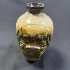 陶器 花瓶 獅子 釉薬 一輪挿し 壺
